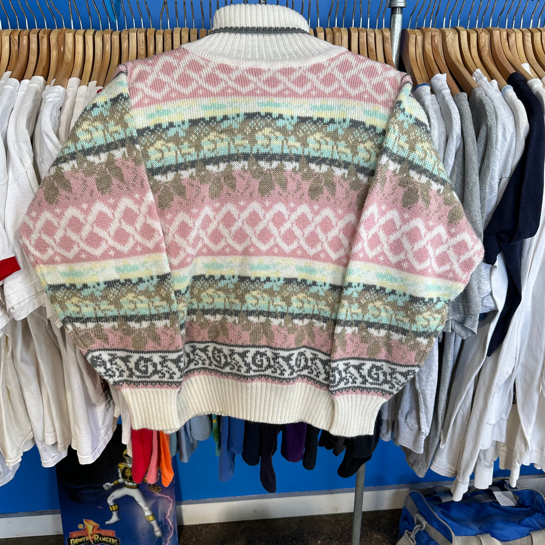 Pastel Patterned Turtleneck Sweater