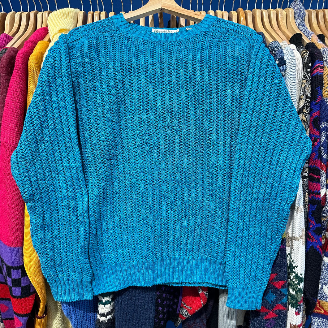 Sportables Blue Knit Sweater