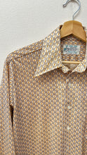 Load image into Gallery viewer, Knit Kmart Sport Shirt Yellow/Orange Button-Up

