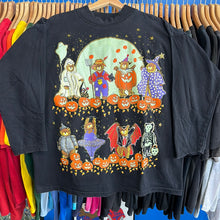 Load image into Gallery viewer, Costumed Bears Halloween Scene Long Sleeved T-Shirt
