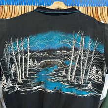 Load image into Gallery viewer, Winter Scene Collared Grandma Crewneck Sweatshirt
