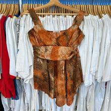 Load image into Gallery viewer, Orange &amp; Brown Sparkle Femme Tank
