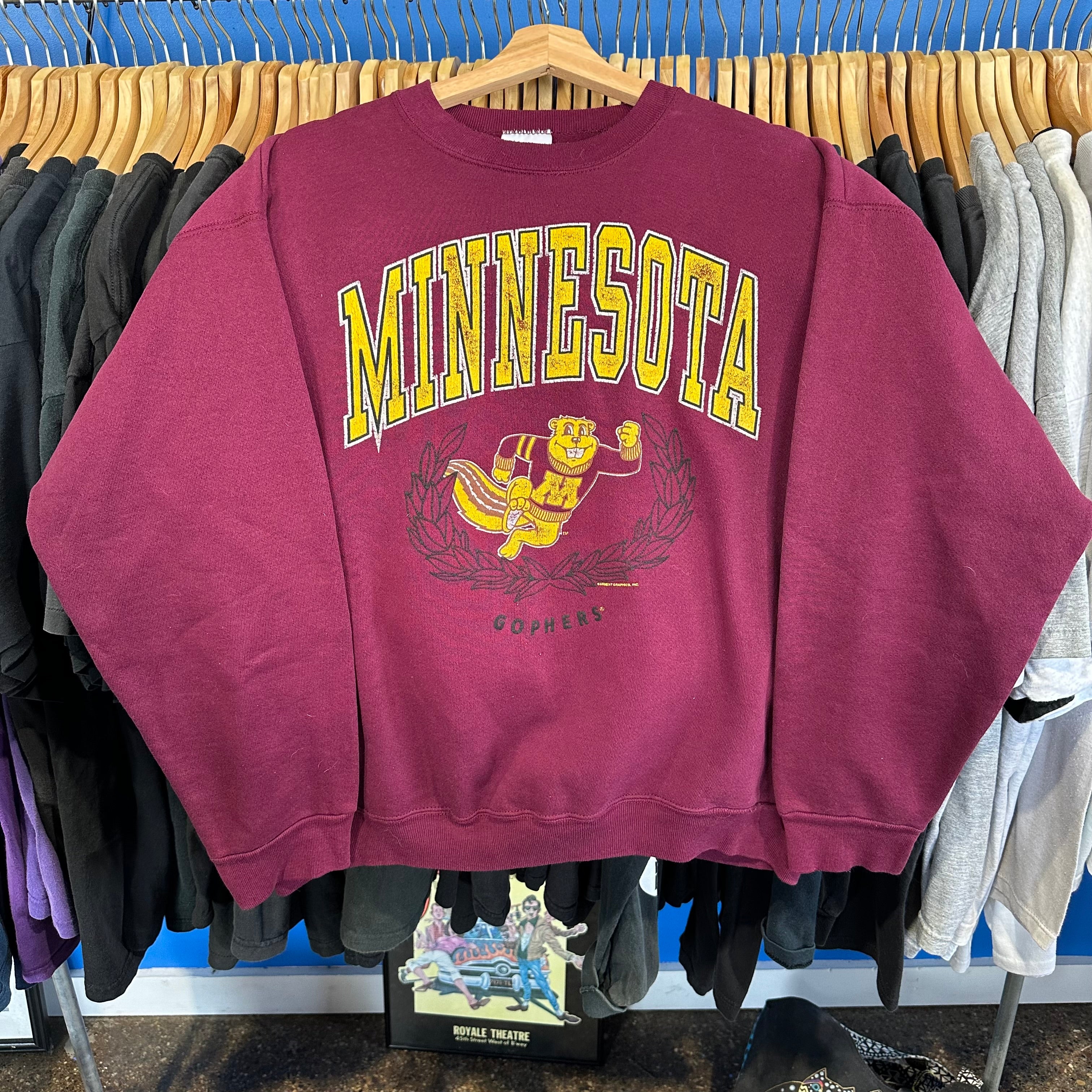 UMN Minnesota Spellout Goldie Crewneck Sweatshirt