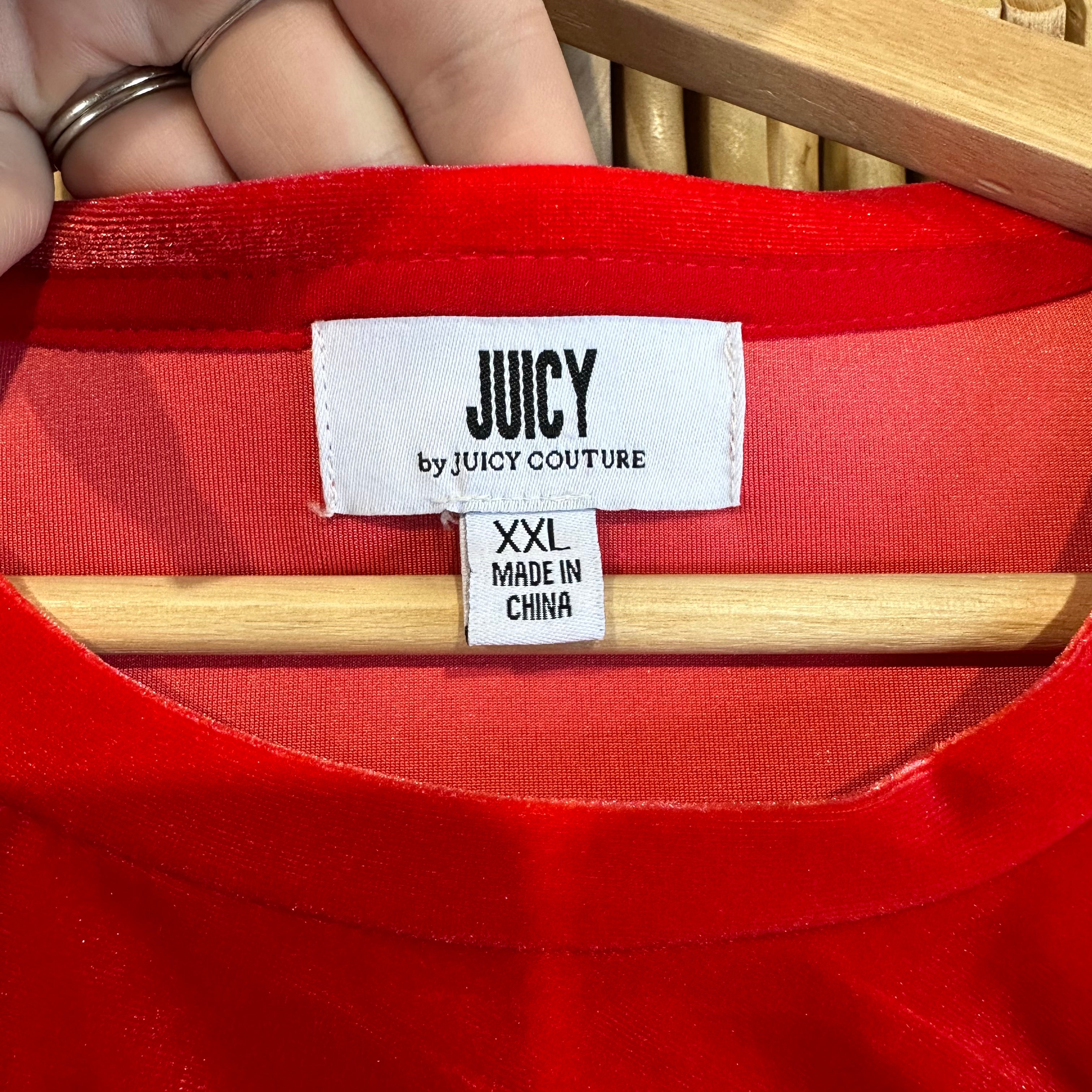 Juicy Red Velour Cinched Bodycon Dress