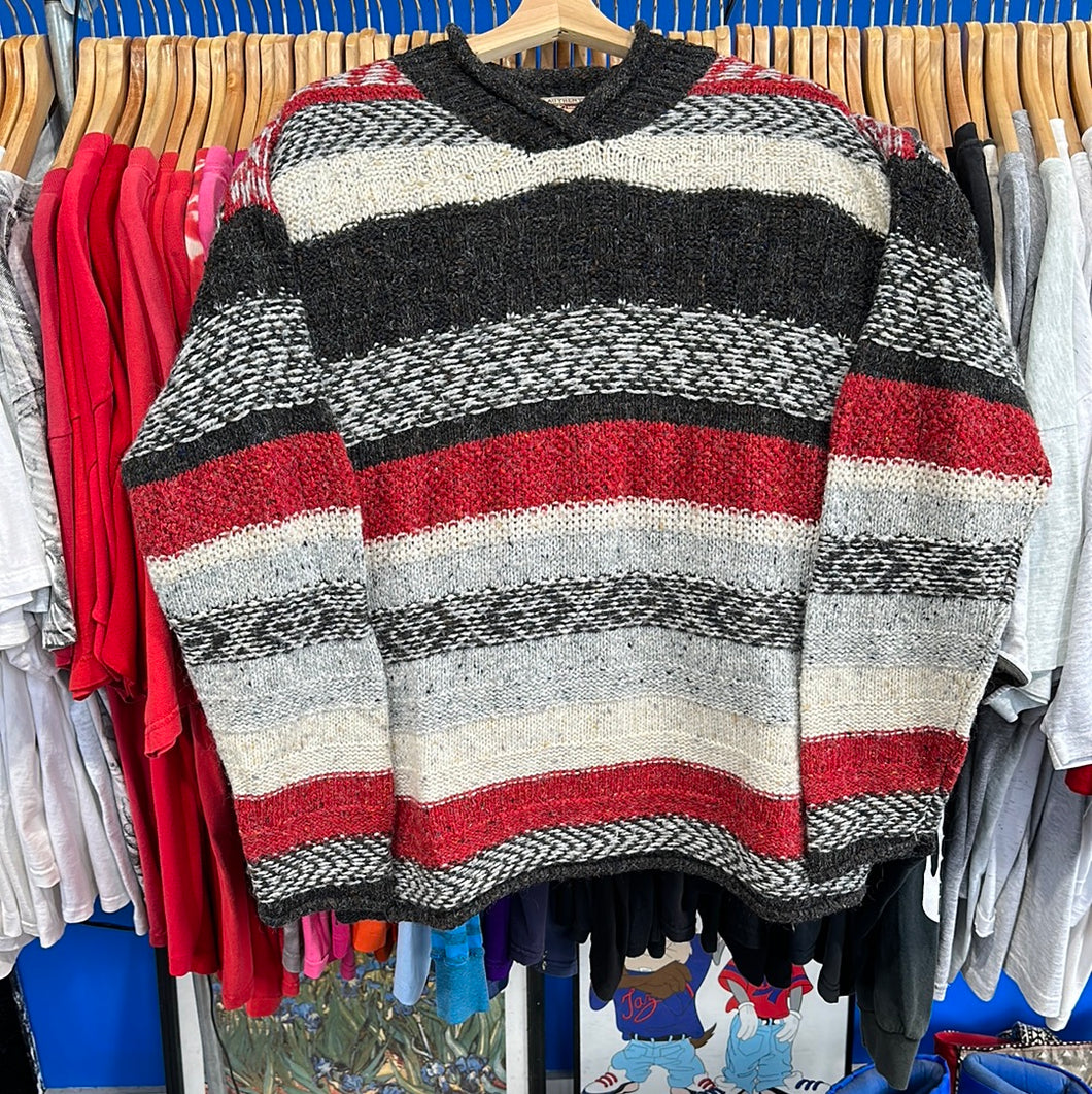 Red Striped Pattern Sweater