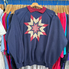 Load image into Gallery viewer, Quilted Star Collared Crewneck Sweatshirt
