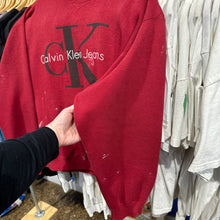 Load image into Gallery viewer, Red Calvin Klein Crewneck Sweatshirt
