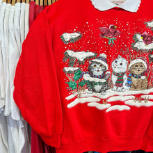 Load image into Gallery viewer, Kittens in sparkly Snow Collared Grandma Sweatshirt

