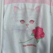 Load image into Gallery viewer, Pink Cat with Rose Quarter Zip Sweatshirt
