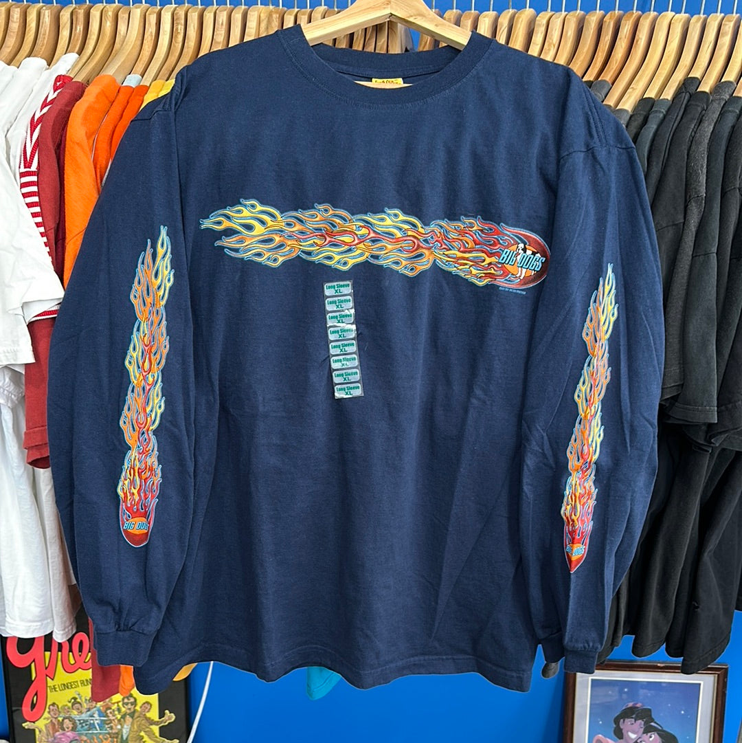 Big Dogs Flame Deadstock Long Sleeve T-Shirt