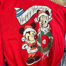Load image into Gallery viewer, Mickey and Minnie Mouse Happy Holidays Crewneck Sweatshirt
