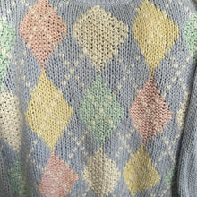 Load image into Gallery viewer, Pastel Argyle Knit Sweater
