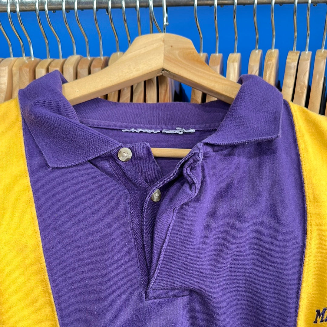 Minnesota Vikings Rugby Style Long Sleeve T-Shirr
