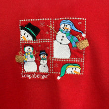 Load image into Gallery viewer, Longaberger Embroidered Snowmen Crewneck Sweatshirt
