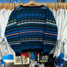 Load image into Gallery viewer, Sasson Patterned Blue Cardigan Sweater
