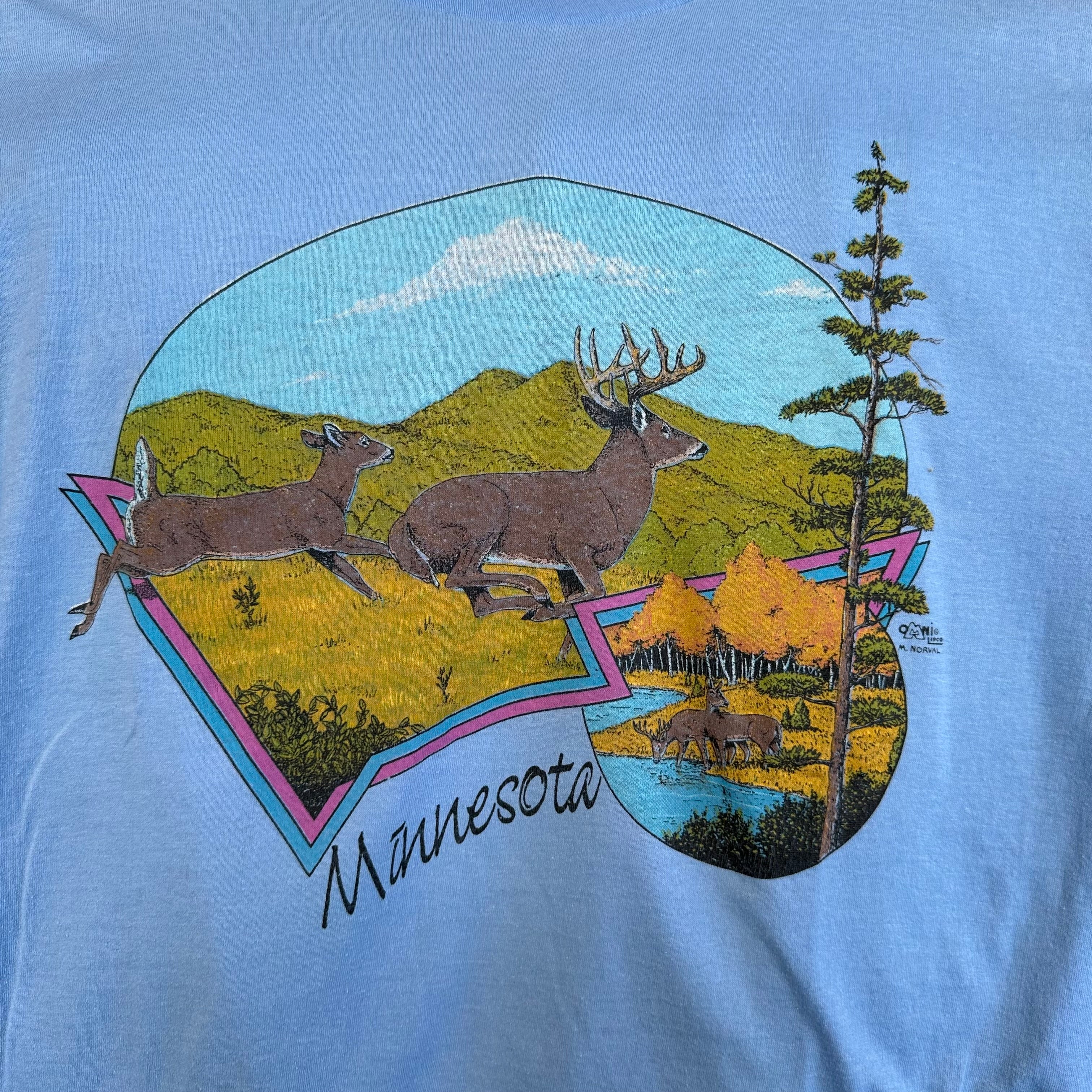 Blue Minnesota Deer T-Shirt