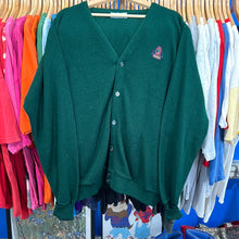 Load image into Gallery viewer, Izod Green Cardigan Sweater
