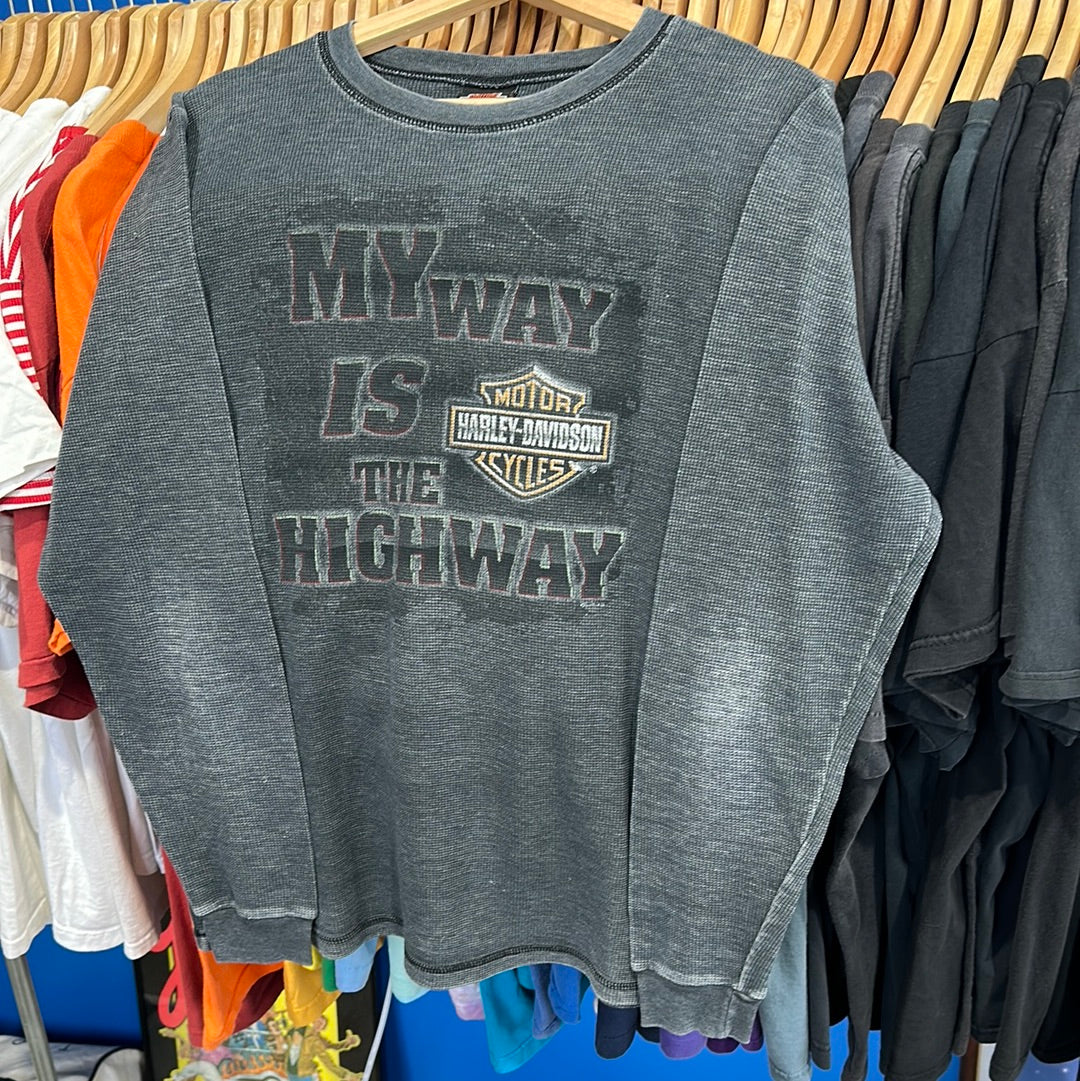 My Way Is The Highway Harley Thermal Long Sleeve T-Shirt