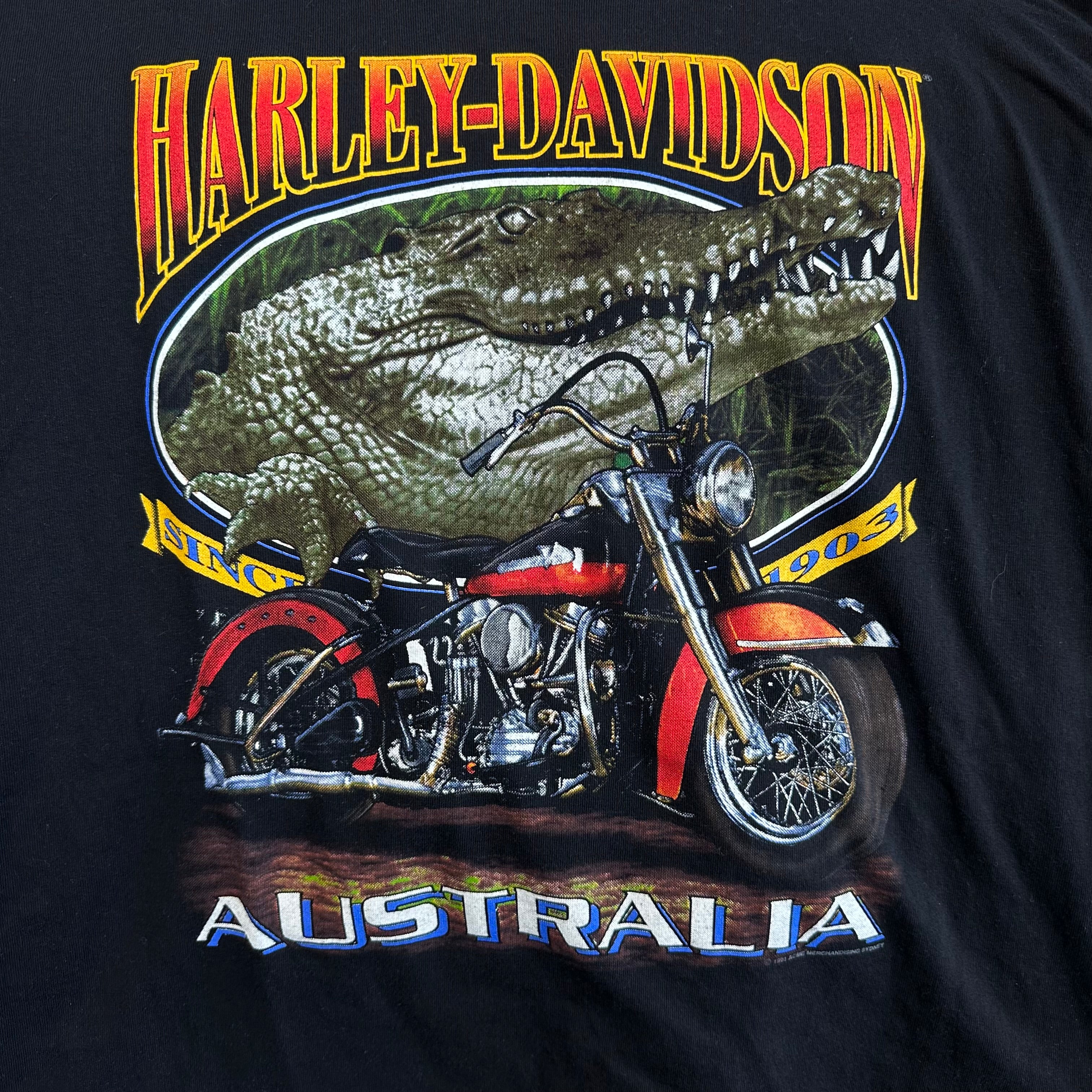 Harley Davidson Alligator Australia T-Shirt