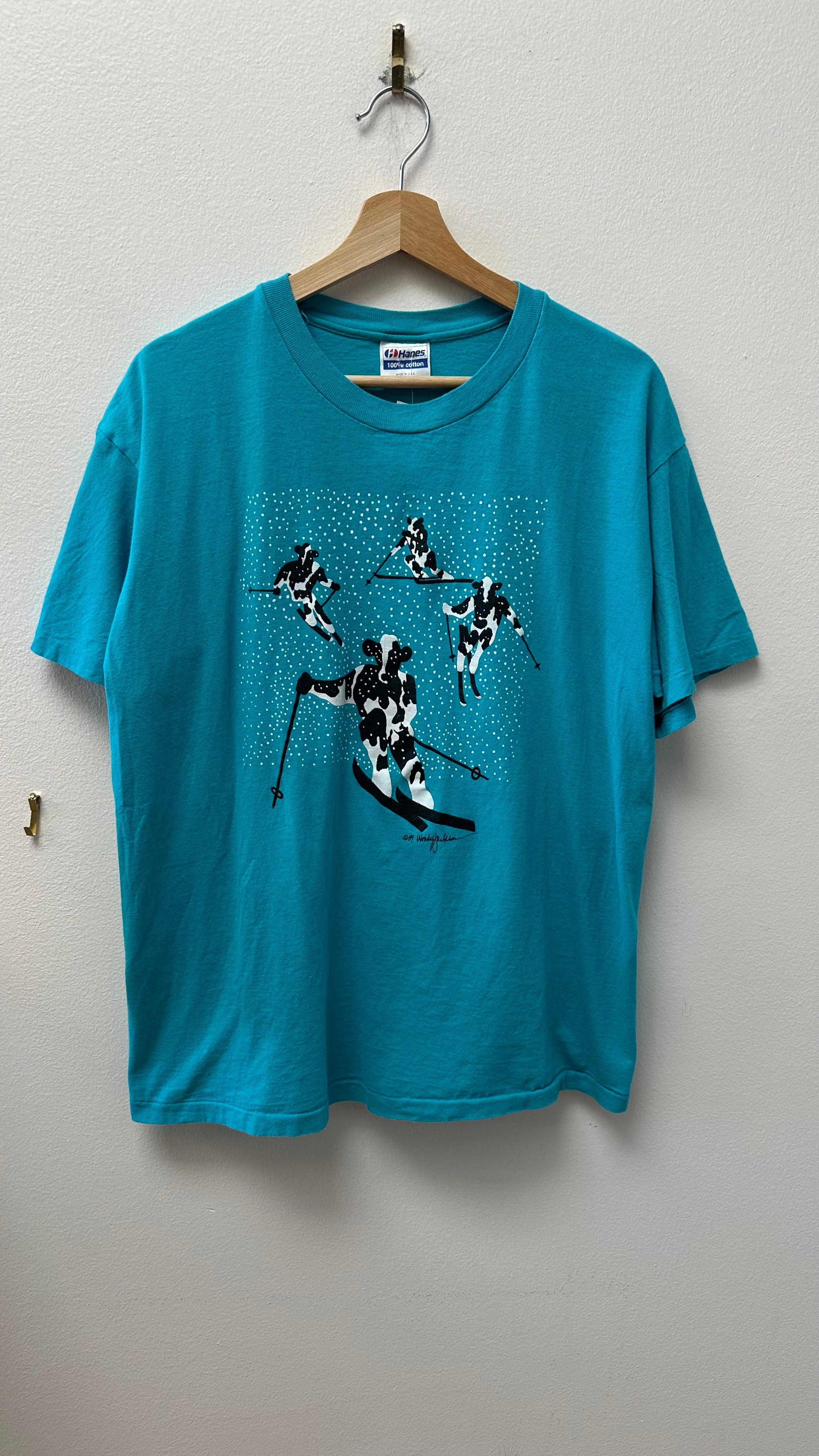 Woody Jackson Skiing Cows T-Shirt