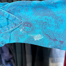 Load image into Gallery viewer, Blue Paisley Button Up
