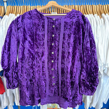 Load image into Gallery viewer, Whimsigoth Velvet Femme Button Up
