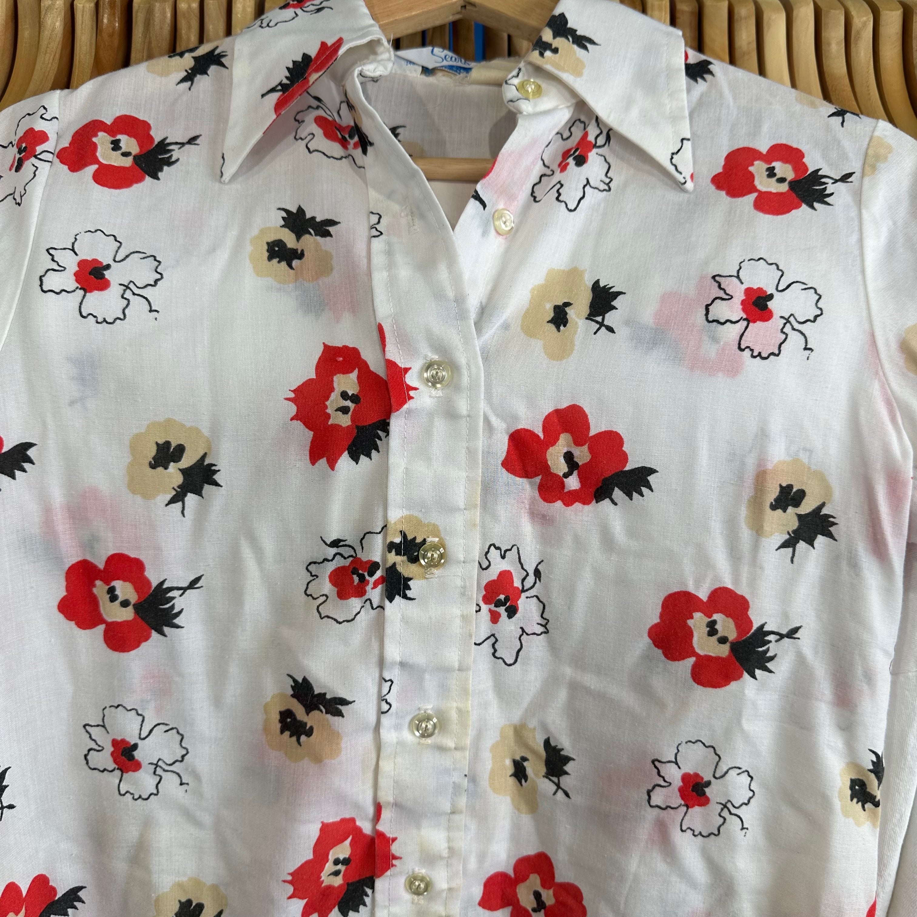 Sears Floral Button Up