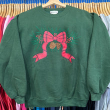 Load image into Gallery viewer, Pinecone Bow and Holly Crewneck Sweatshirt
