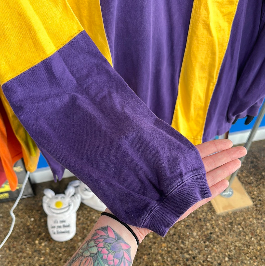 Minnesota Vikings Rugby Style Long Sleeve T-Shirr