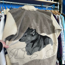 Load image into Gallery viewer, Tan Single Button Wolf Jacket Fleece
