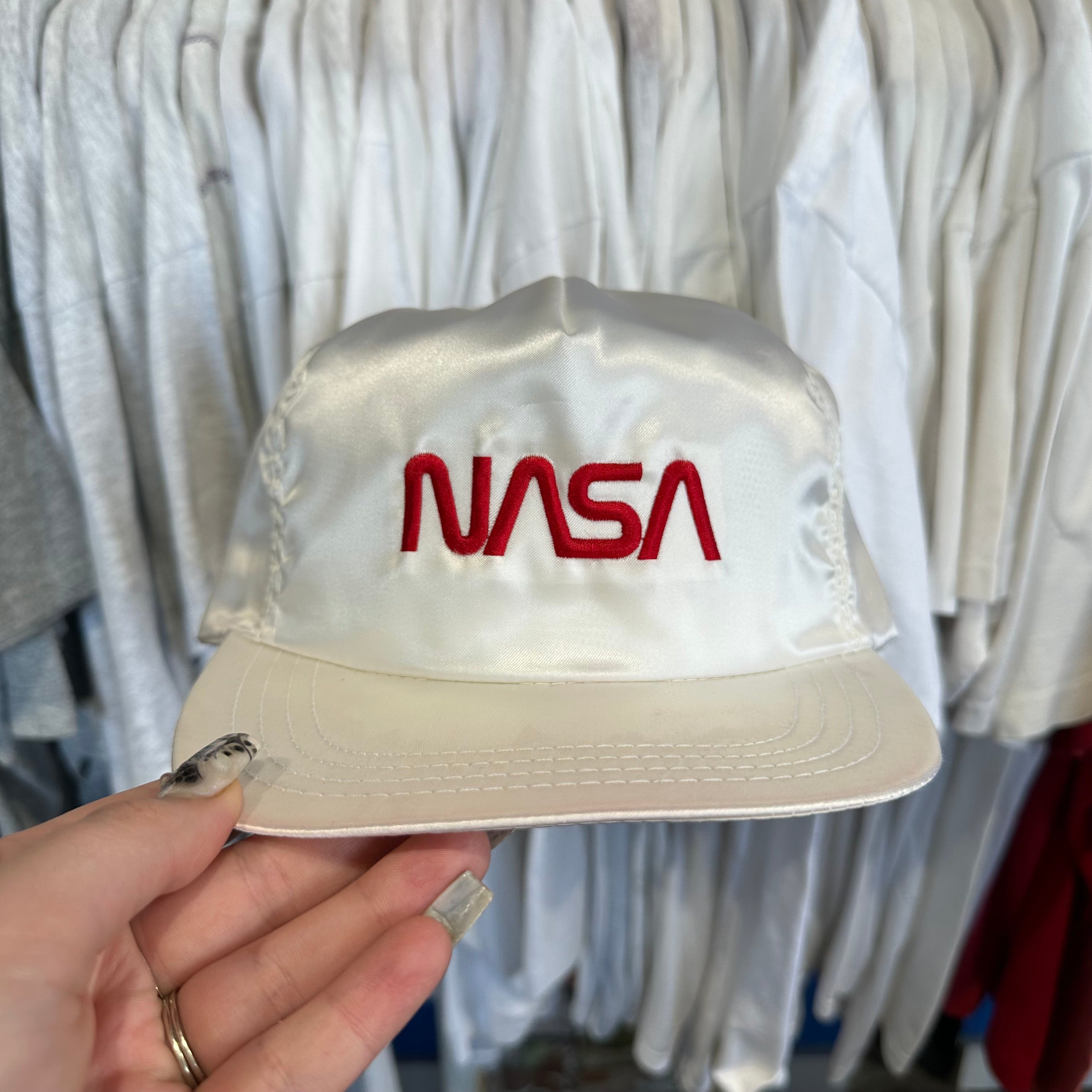NASA Satin White Hat