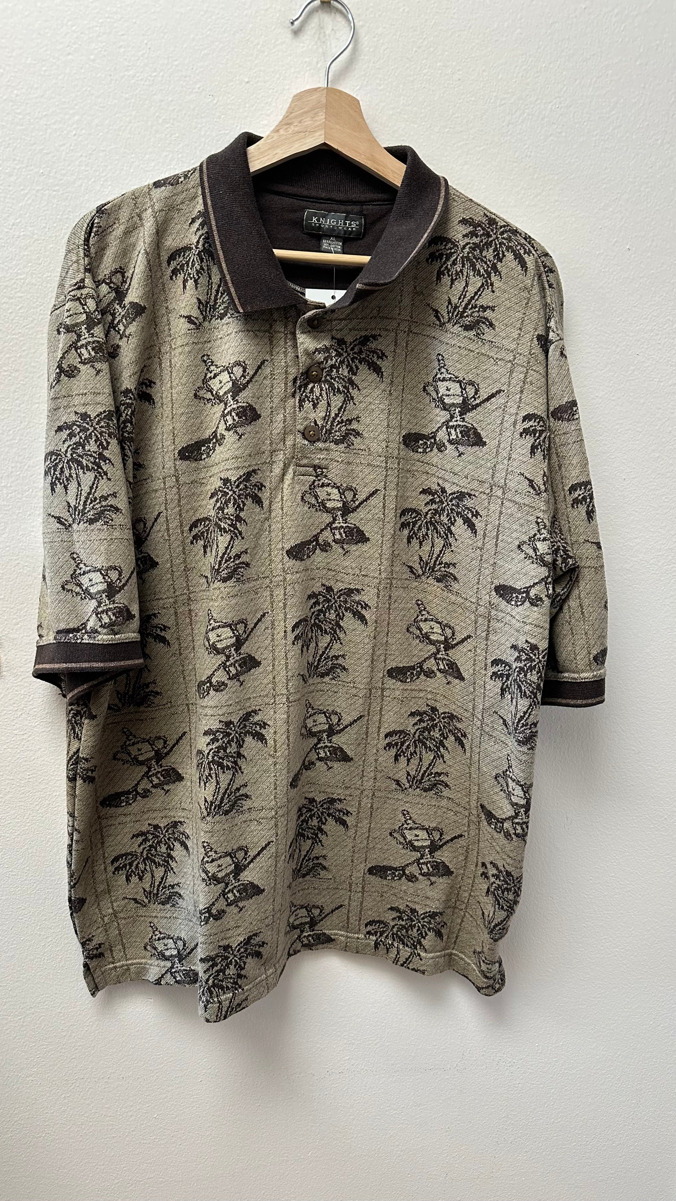 Knights Sportswear Tropical Golf Quarter Button-Up