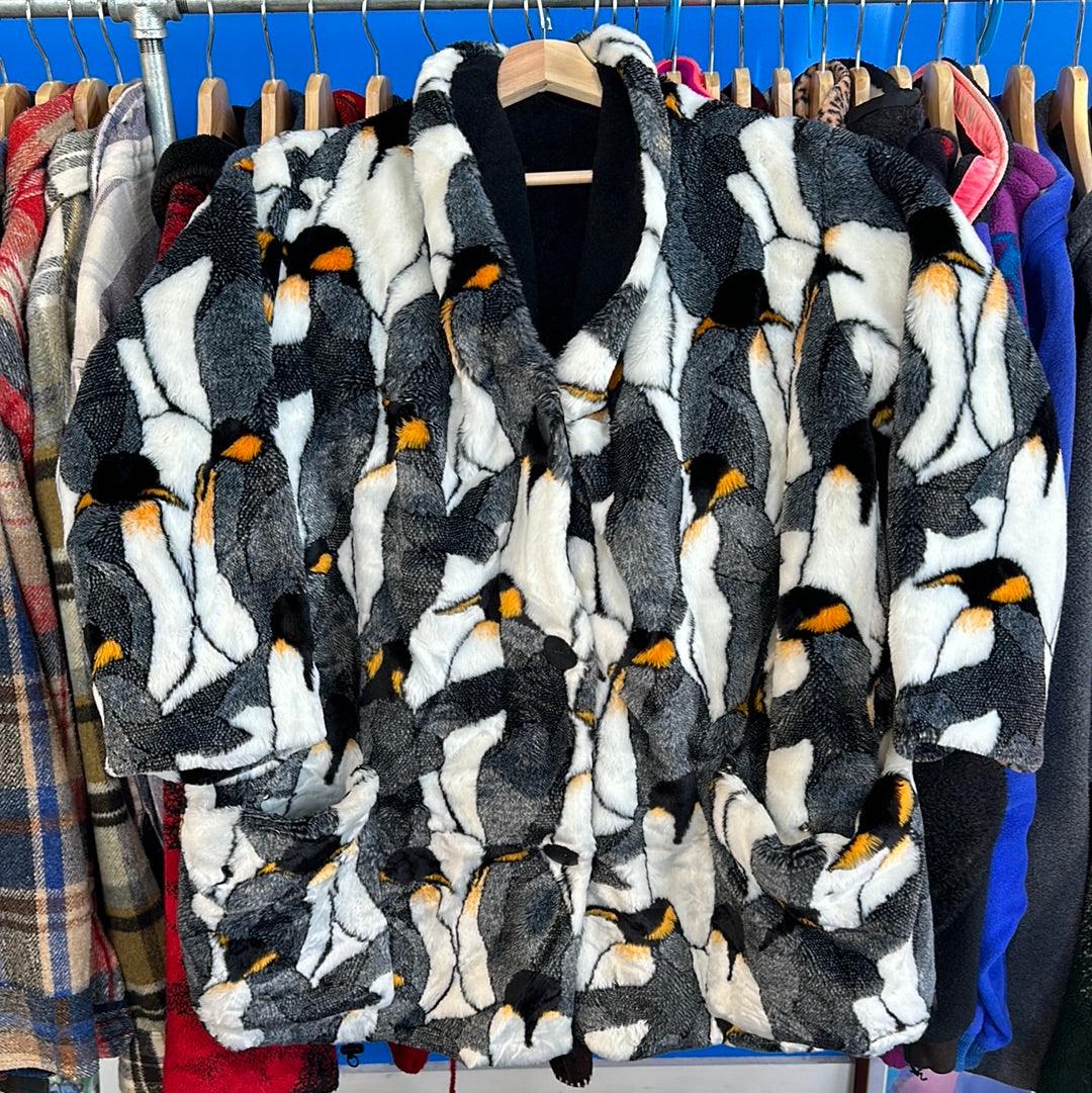 Penguins Button Up Fleece