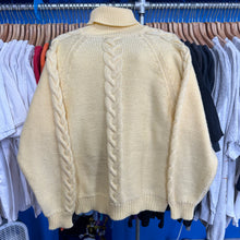 Load image into Gallery viewer, Pale Yellow Cable Knit Turtleneck Sweater
