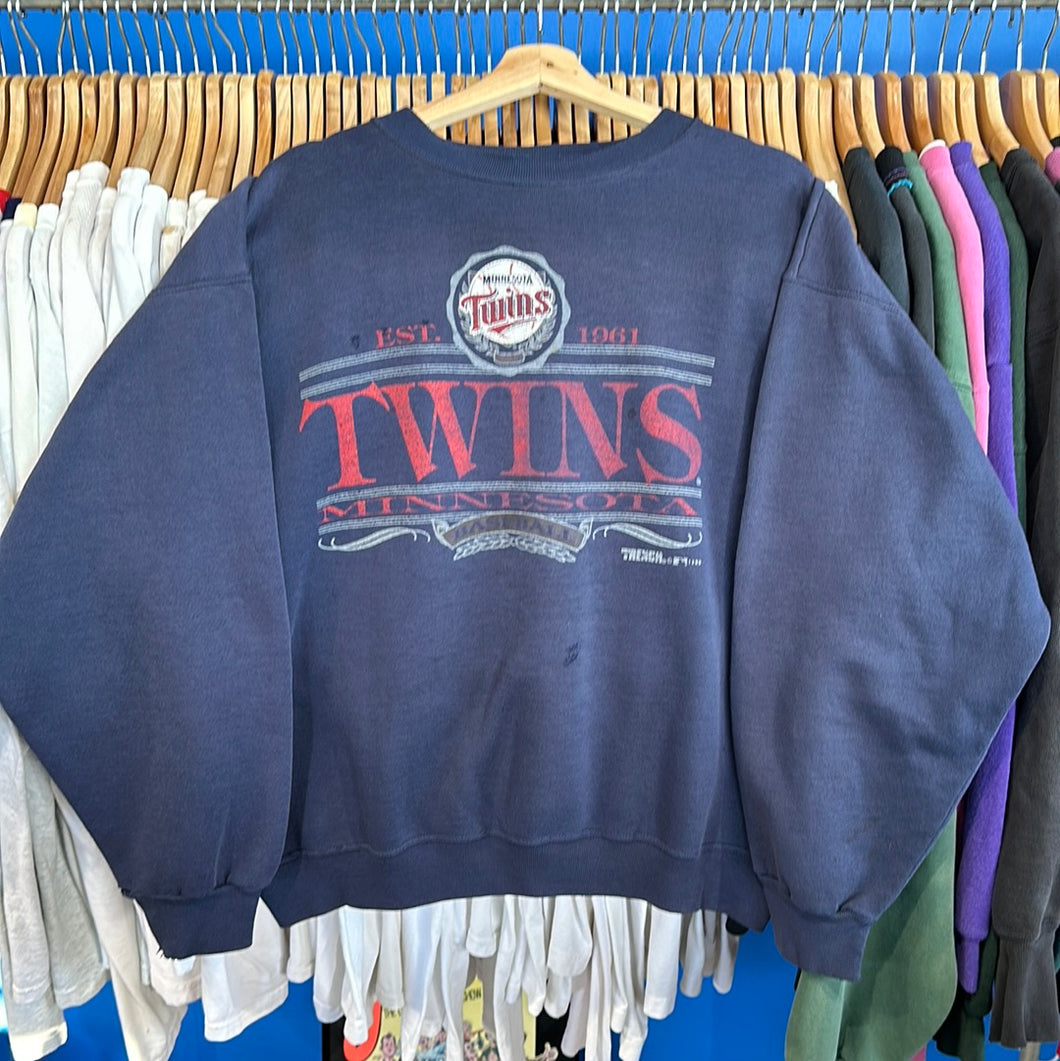 Navy Blue MN Twins Baseball Crewneck Sweatshirt