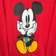 Load image into Gallery viewer, Mickey Mouse Front and Back Red Crewneck Sweatshirt
