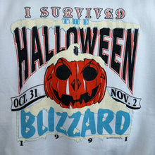 Load image into Gallery viewer, I Survived the Halloween Blizzard of 1991 Crewneck Sweatshirt
