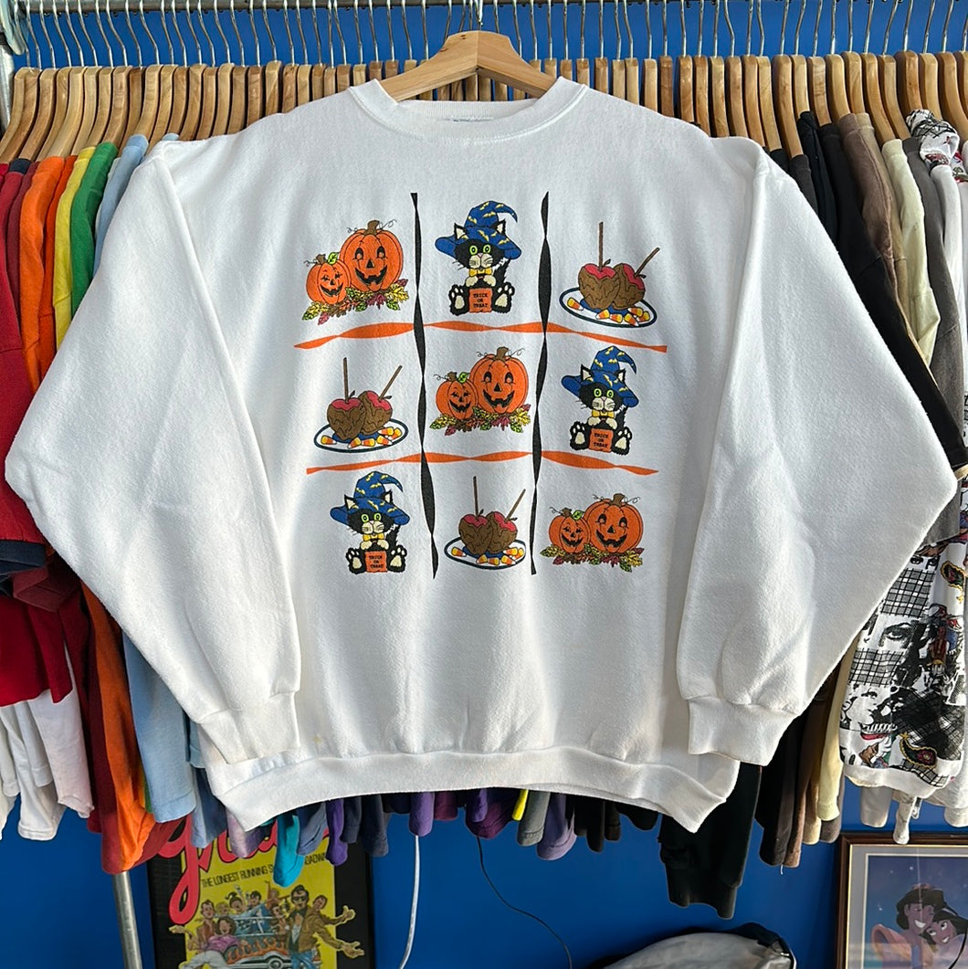 Halloween Tic Tac Toe Crewneck Sweatshirt