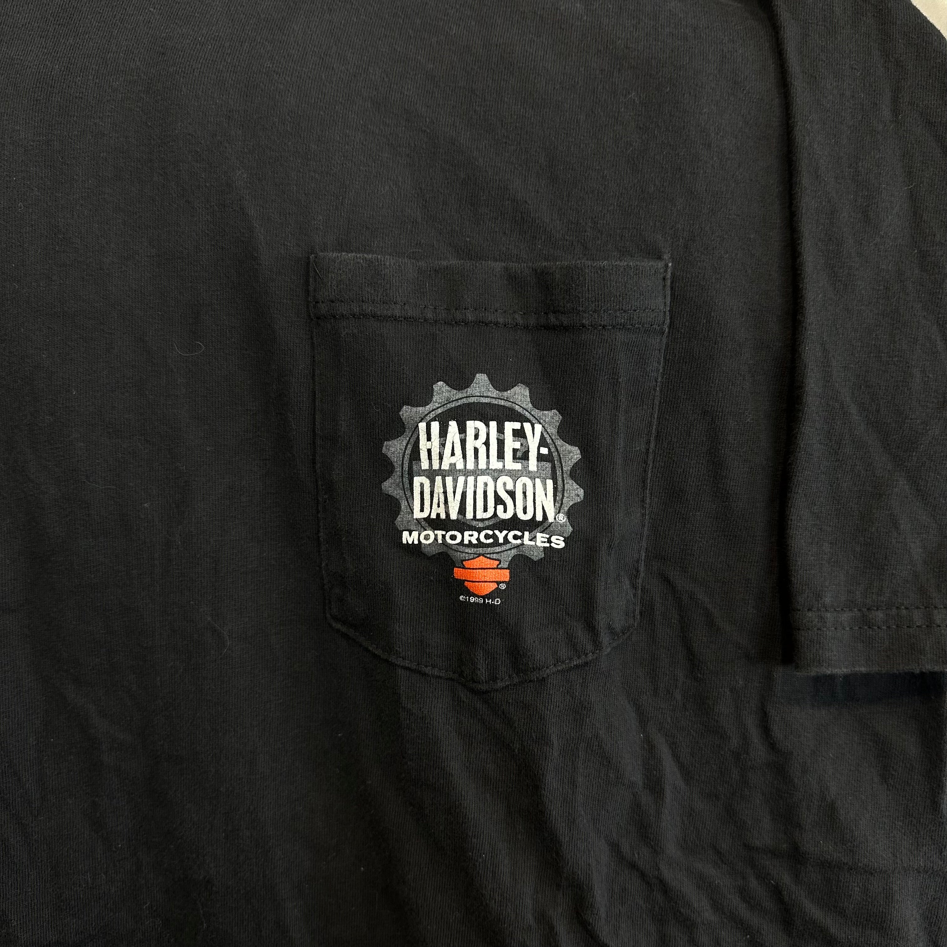 Harley Davidson Liberty Bell Media, Pennsylvania  Pocket T-Shirt