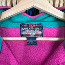 Load image into Gallery viewer, Pink &amp; Orange Striped Quarter Zip Fleece
