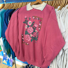 Load image into Gallery viewer, Roses Collared Grandma Sweatshirt
