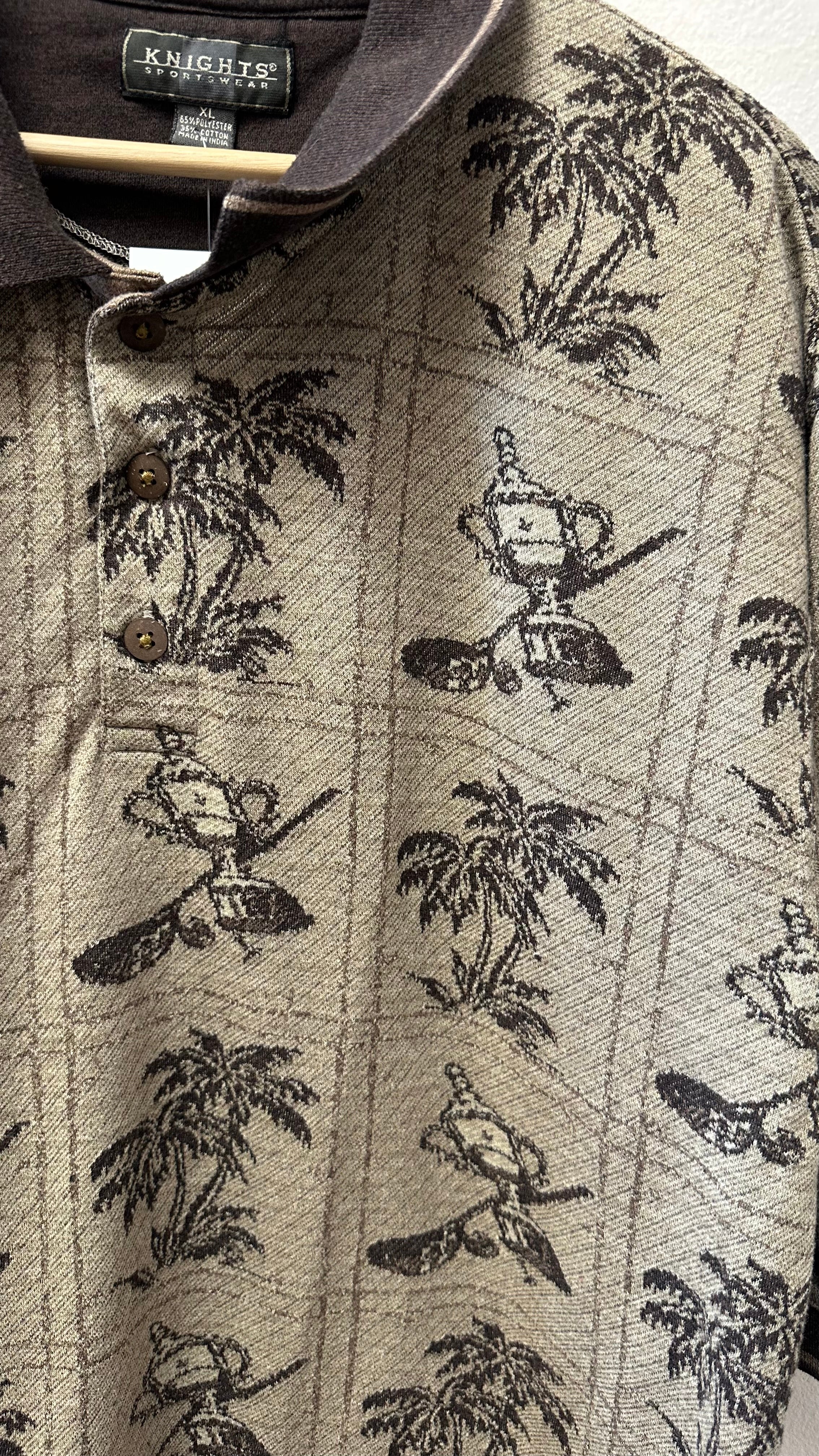 Knights Sportswear Tropical Golf Quarter Button-Up