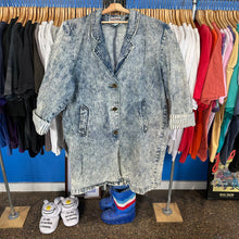 Load image into Gallery viewer, Stefano Acid Wash Denim Trench Jacket
