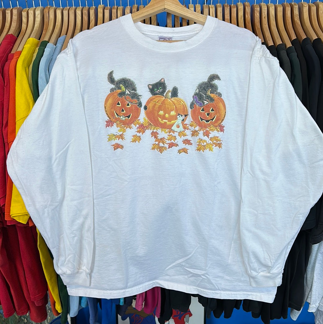 Kittens in Pumpkins Long Sleeve T-Shirt