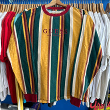 Load image into Gallery viewer, Guess Vertical Stripe Long Sleeve T-Shirt
