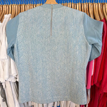 Load image into Gallery viewer, Baby Blue Chevron Mock Neck Sweater
