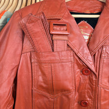 Load image into Gallery viewer, Burnt Orange Leather Jacket
