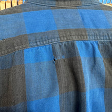 Load image into Gallery viewer, St. John’s Bay Blue/Black Plaid Button Up
