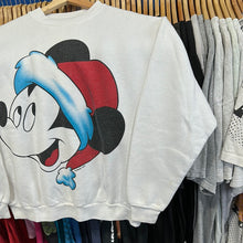 Load image into Gallery viewer, Santa Mickey Mouse Big Face Crewneck Sweatshirt

