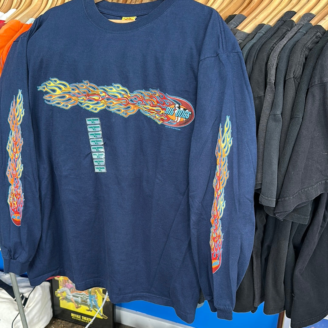 Big Dogs Flame Deadstock Long Sleeve T-Shirt